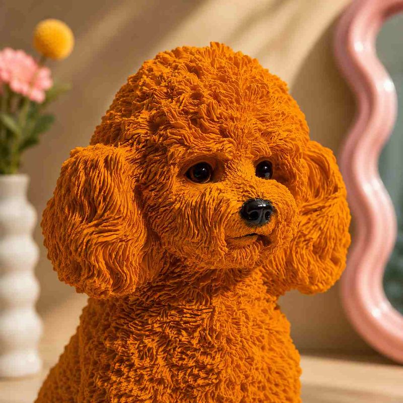 Mustard Poodle figur