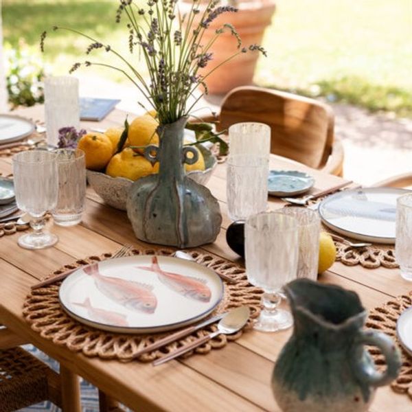 Hovedbilde Serveringstallerken fisker Poisson Blue 27 cm ...