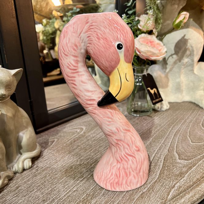 Hovedbilde Vase Rosa Flamingo i keramikk