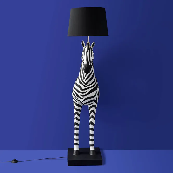 Hovedbilde Gulvlampe Zebra Zora hvit sort Werns