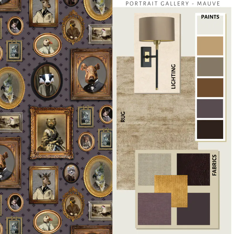 Portrait Gallery tapet mauve/lilla