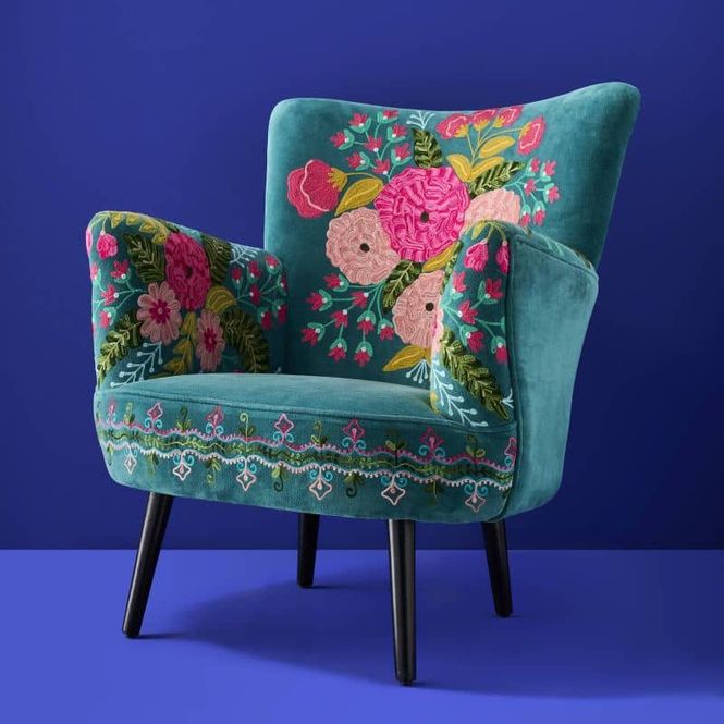 Hovedbillede Frida lenestol velvet turquoise Werns