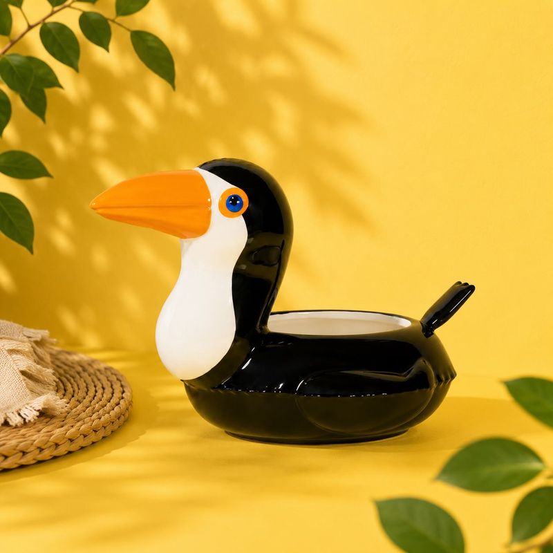 Floaty Toucan potte i keramikk