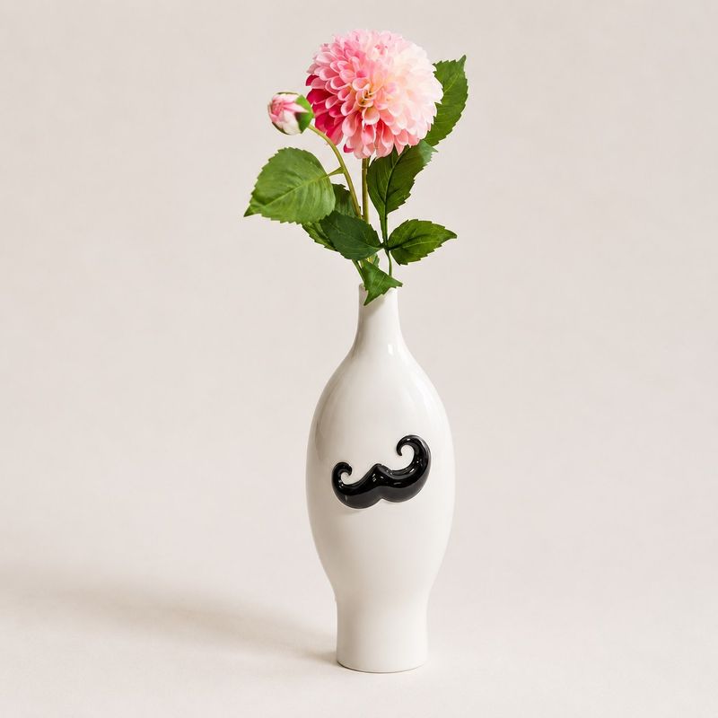 Vase med bart Moustache 