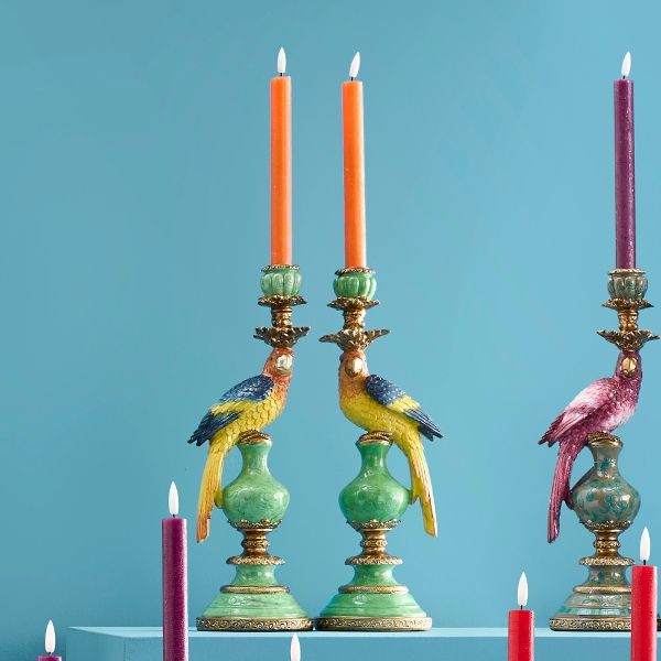 Hovedbilde Parrots lysestaker Yellow, sett med 2