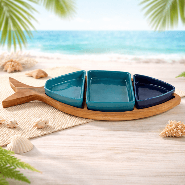 Hovedbilde Snackskåler fisk, skålsett 4 deler