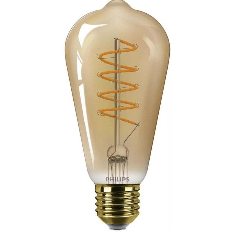 Philips dimbar ST64 Edison LED Vintage ravgul E27 4W 250lm