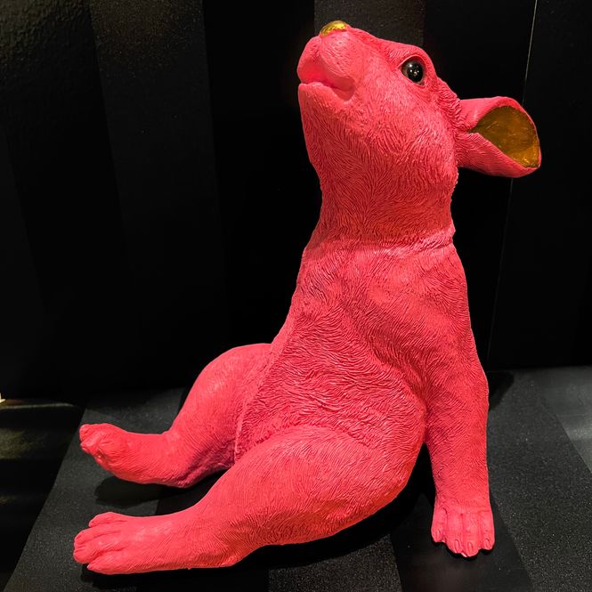Hovedbilde Kanin figur, relaxing rabbit, rosa