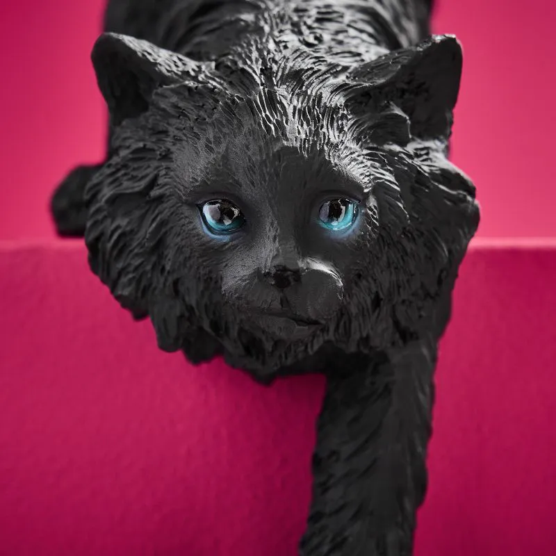 Chichi katt bordlampe sort Werns