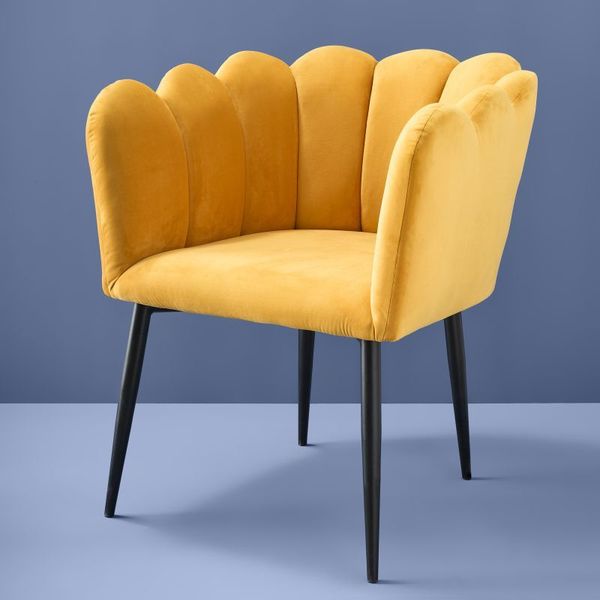 Hovedbilde Stol Marlene Yellow i fløyel  WERNS